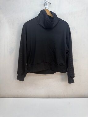 Women's Black Funnel Neck Pullover Sweater